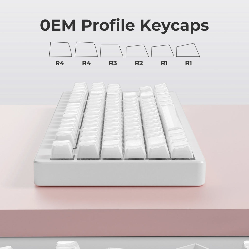XVX Magic Wave Series OEM Profile Side-Print Ice-Cube Keycap Set (136-Key)