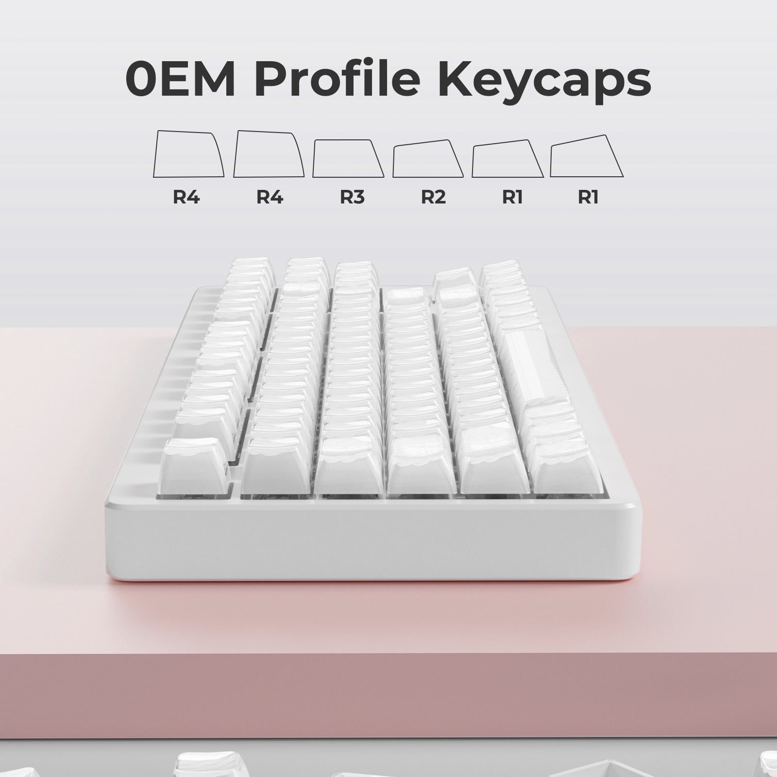 XVX Magic Wave Series OEM Profile Side-Print Ice-Cube Keycap Set (136-Key)