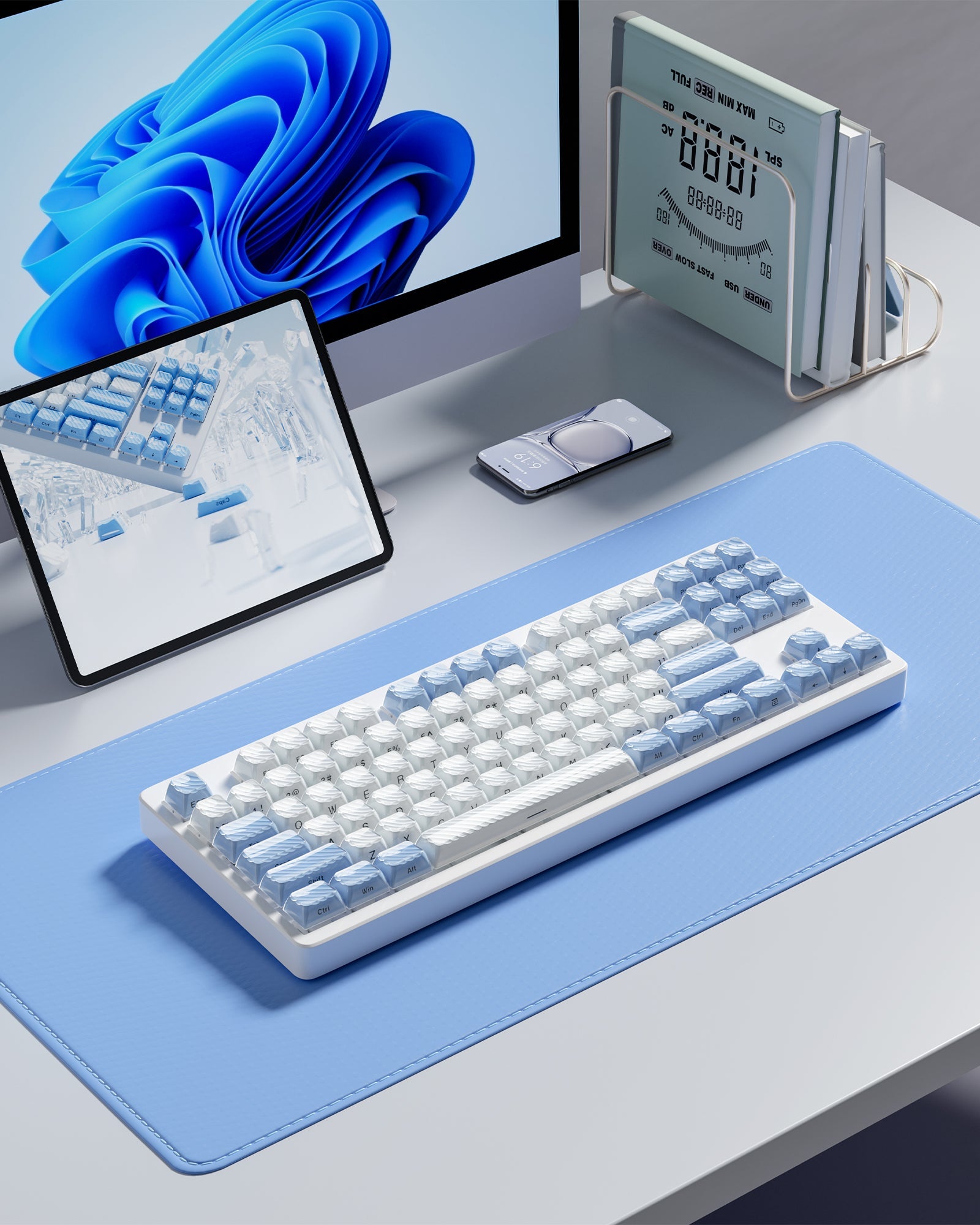 XVX Magic Wave Series OEM Profile Side-Print Ice-Cube Keycap Set (136-Key)