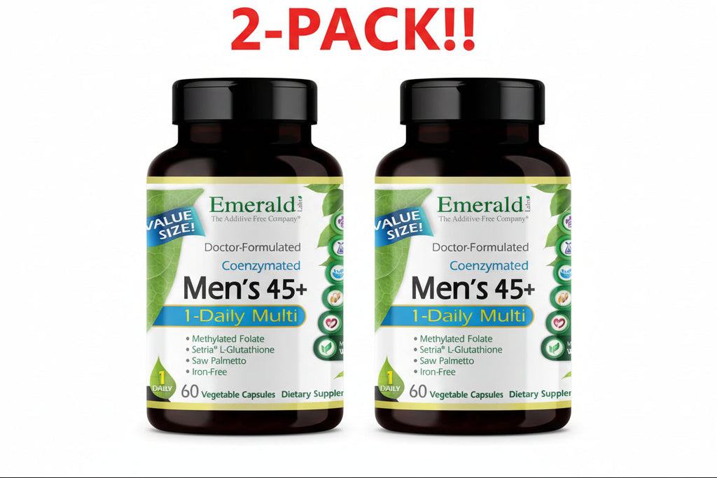 Emerald Labs Men's 45+ Unflavored 60 Capsules 2Pack! 120 Capsules Total
