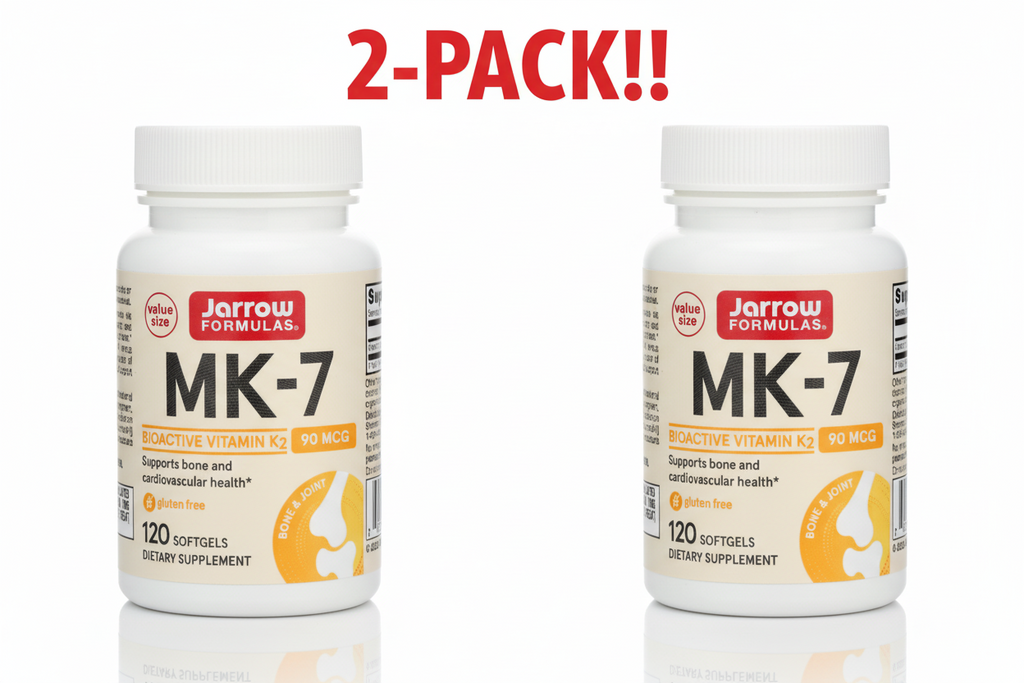 Jarrow Formulas MK-7 Unflavored 120 Soft-gels 2Pack! 240 Soft-gels Total