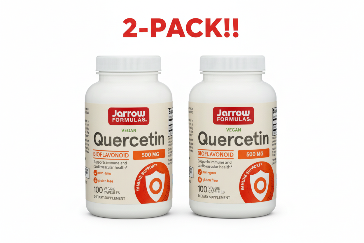 Jarrow Formulas Quercetin  100 Veggie Capsules 2Pack! 200 Veggie Capsules Total