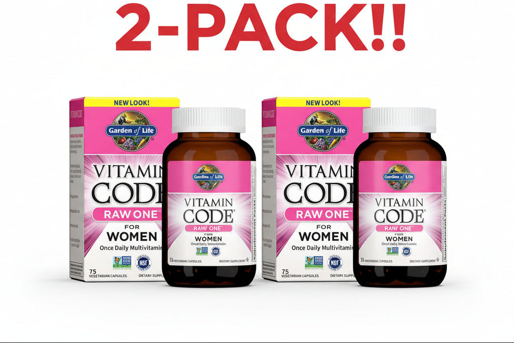Garden of Life Vitamin Code Raw One Women 75 Vegetarian Capsules 2Pack! 150 Capsules Total