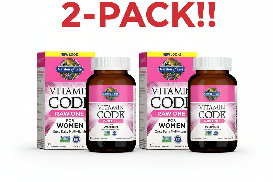 Garden of Life Vitamin Code Raw One Women 75 Vegetarian Capsules 2Pack! 150 Capsules Total