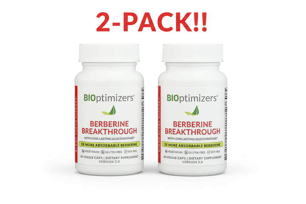 BiOptimizers Berberine Breakthrough, 80 Veggie Capsules (2 x 40 Count) – Double Pack!