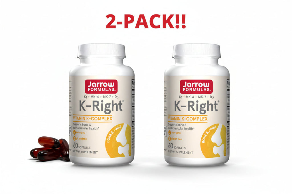 Jarrow Formulas K-Right Unflavored  60 Soft-gels 2Pack! 120 Soft-gels Total