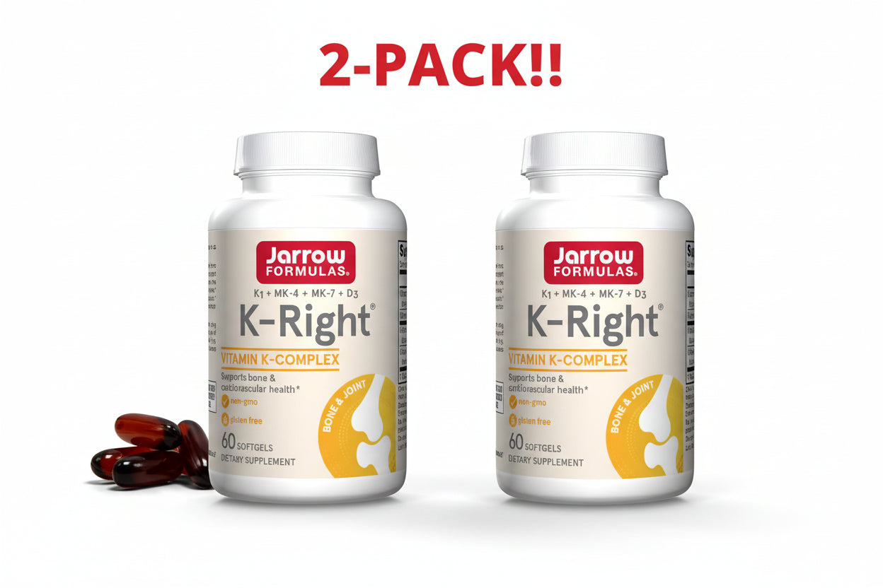 Jarrow Formulas K-Right Unflavored  60 Soft-gels 2Pack! 120 Soft-gels Total