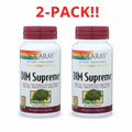 Solaray DIM Supreme 100mg Hormone Support 2-Pack, 120 VegCaps (Two 60ct Bottles), Diindolylmethane with Broccoli, Spinach & Kale for Estrogen Balance