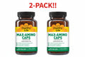 Country Life Max-Amino Caps  Unflavored 180 Capsules  2Pack! 360 Capsules Total
