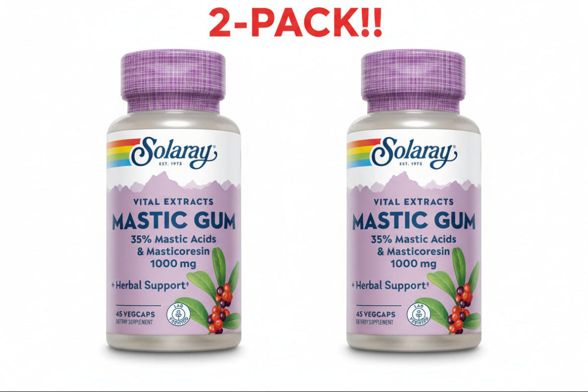 Mastic Gum, 1000 mg (per serving), 45 Capsules, 2 Bottles