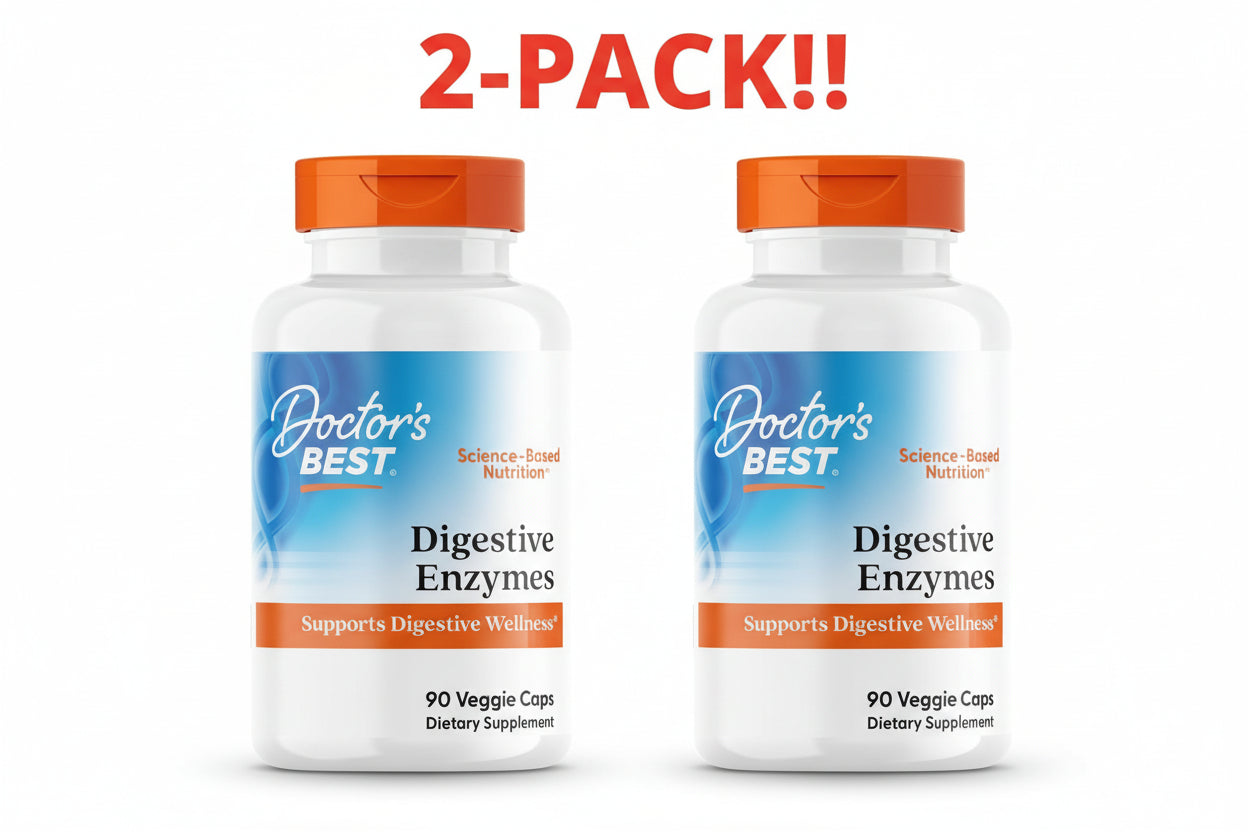 Doctor’s Best Digestive Enzymes Veggie Capsules 90ct 2Pack! 180ct Total