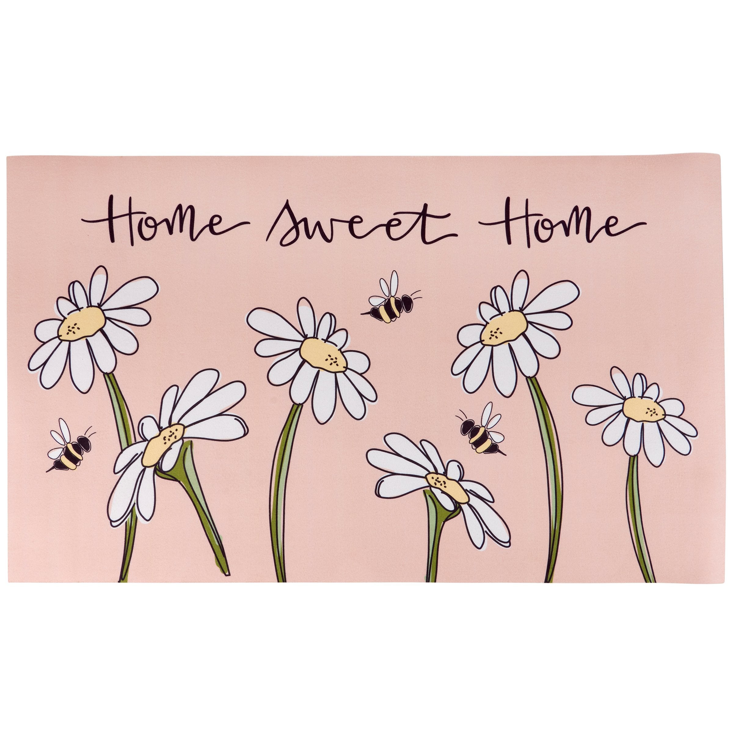 Daisy “Home Sweet Home” Indoor/Outdoor Rug – 34" x 20"