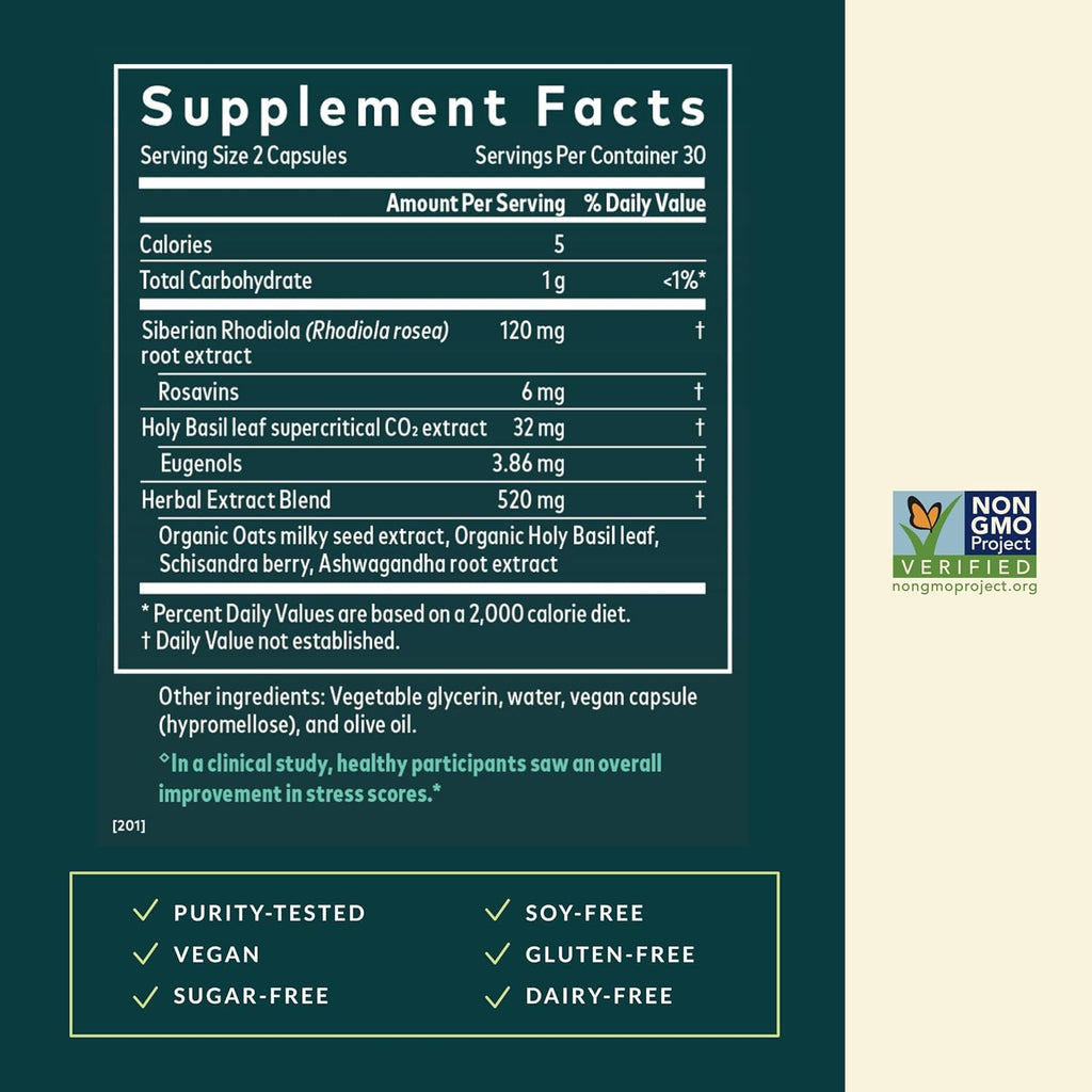Gaia Herbs Adrenal Health 60 Vegan Liquid Phyto-Capsules