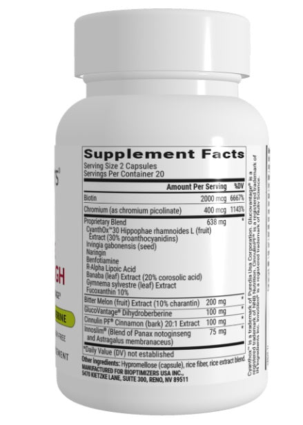 BiOptimizers Berberine Breakthrough, 80 Veggie Capsules (2 x 40 Count) – Double Pack!