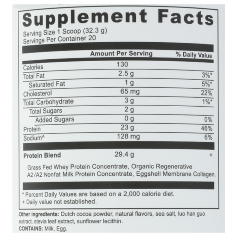 Ancient Nutrition Grass-Fed Whey Protein Milk Chocolate 22.8 oz. 2 Pack! (2 x 20 Servings)