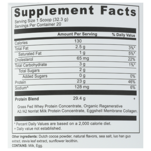 Ancient Nutrition Grass-Fed Whey Protein Milk Chocolate 22.8 oz. 2 Pack! (2 x 20 Servings)