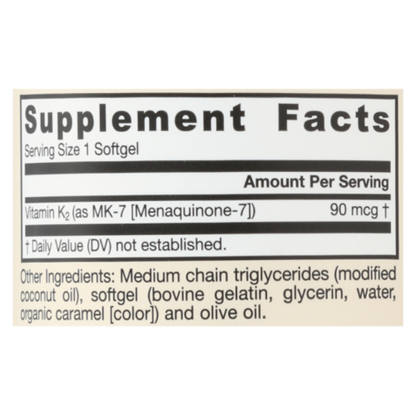 Jarrow Formulas MK-7 Unflavored, 120 Soft-gels