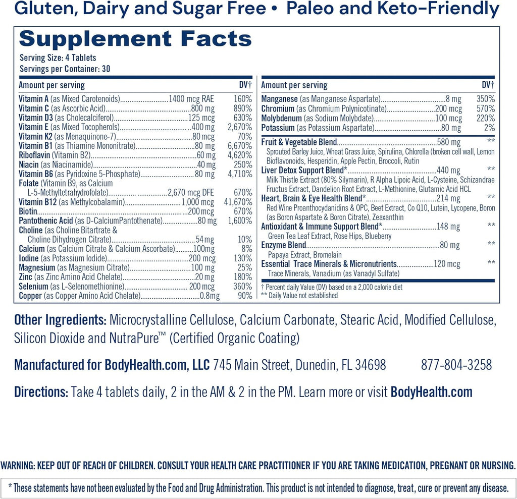 BodyHealth Multi Complete 120 Ct 2Pack! 240ct Total