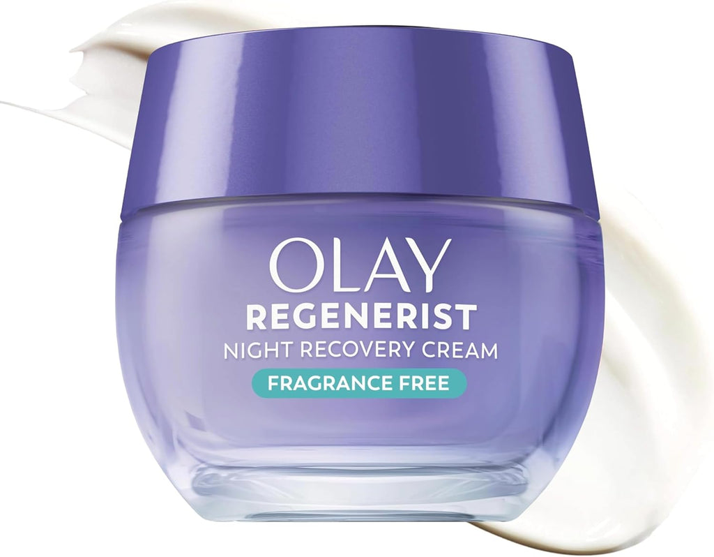 Olay Age Defying Anti-Aging Night Cream, 1.7 oz Fragrance-Free Face Moisturizer with Triple Collagen Complex, Niacinamide, and Pro-Vitamin B5