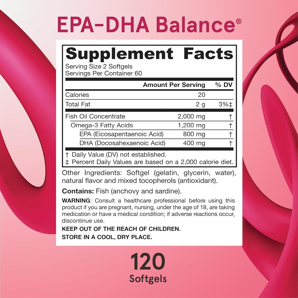 Jarrow Formulas Fish Oil  EPA-DHA Balance  120 Soft-gels
