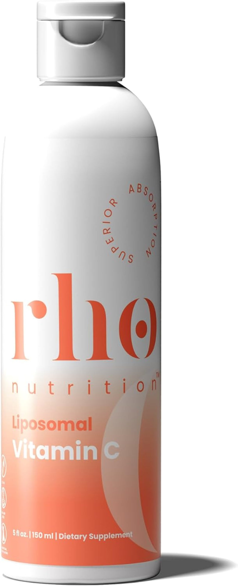 Rho Nutrition Liposomal Vitamin C Liquid, 5 fl oz – High Absorption Immune Support Supplement – Potent Antioxidant for Collagen Production and Defense – Unflavored