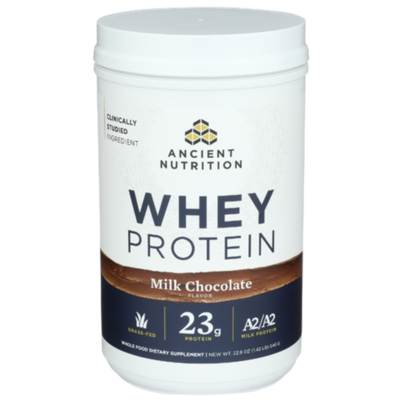 Ancient Nutrition Grass-Fed Whey Protein Milk Chocolate 22.8oz 20 Servings (23g Protein)