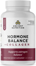 Ancient Nutrition Hormone Balance + Collagen Capsules 60 Count - Energy & Balanced Hormones for Women