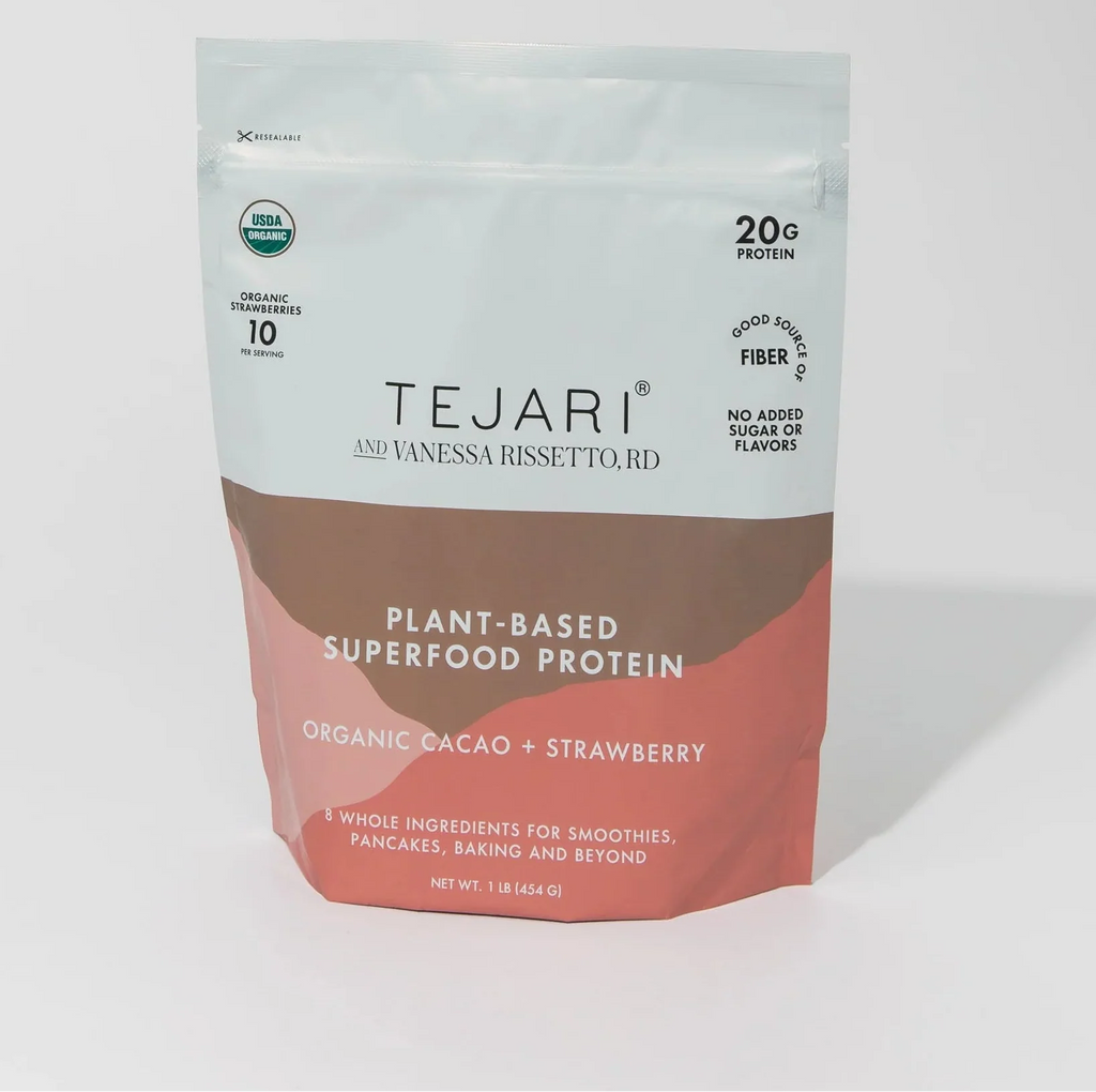 Tejari Organic Cacao + Strawberry Plant Protein Powder - 16 oz (1 lb / 454g)