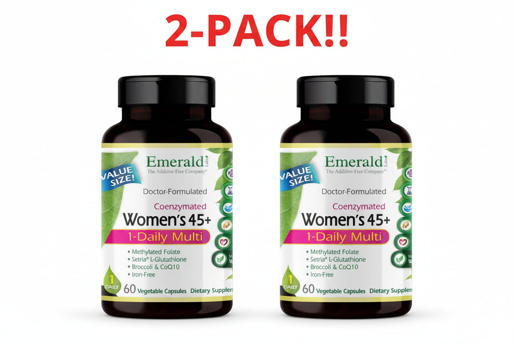 Emerald Labs Women's 45+ Unflavored 60 Vegetable Capsules 2Pack! 120 Capsules total