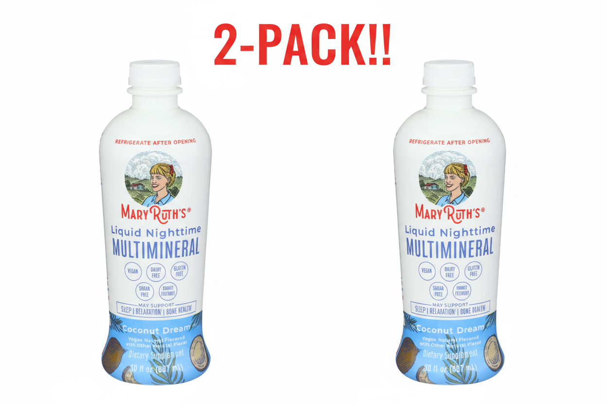 MaryRuth Organics Liquid Nighttime Multimineral Coconut Dream 30 oz 2Pack! 60 oz Total