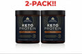 Ancient Nutrition Keto Protein Powder Chocolate Flavor 1.25lbs each 2 Pack!- 34 Servings (Two 1.5lbs Tubs)