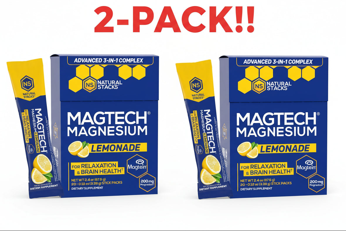 MagTech Magnesium Lemonade 20x 0.12 oz Total  2.4 oz 2Pack! 40x0.12 oz Total