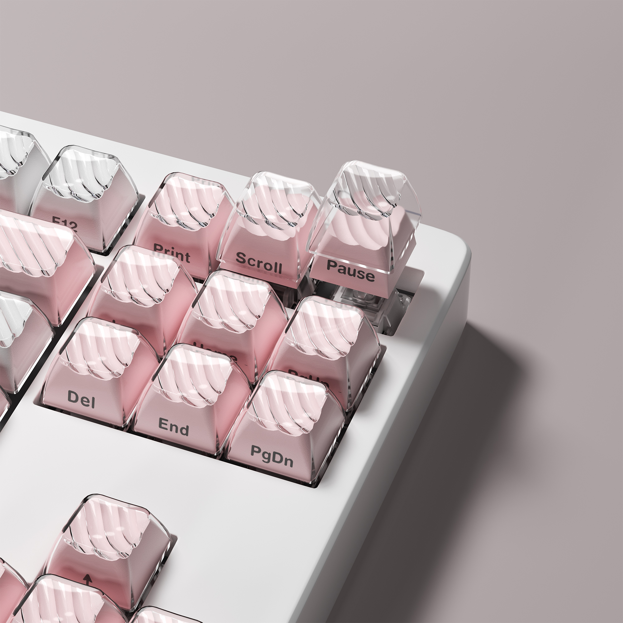 XVX Magic Wave Series OEM Profile Side-Print Ice-Cube Keycap Set (136-Key)