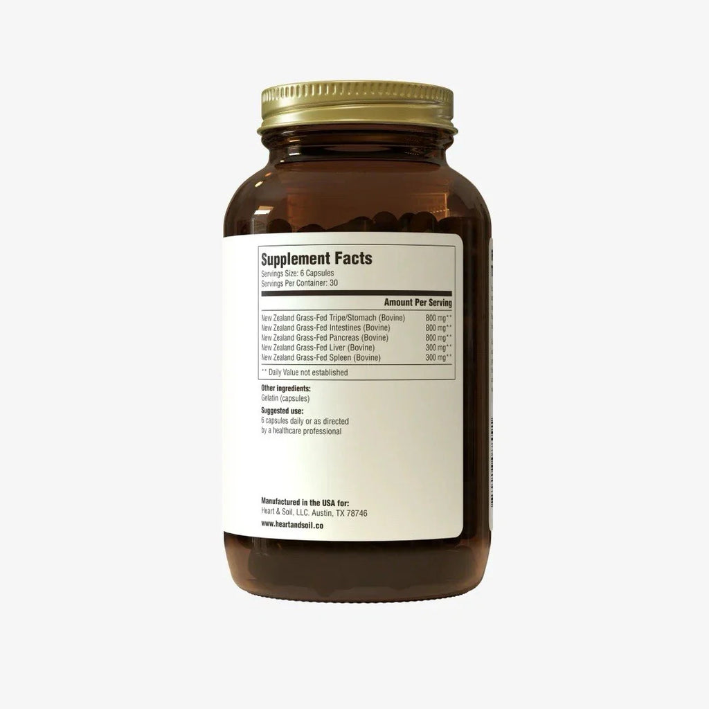 Heart & Soil Gut Digestion  180 Capsules 2Pack! 360 Capsules Total