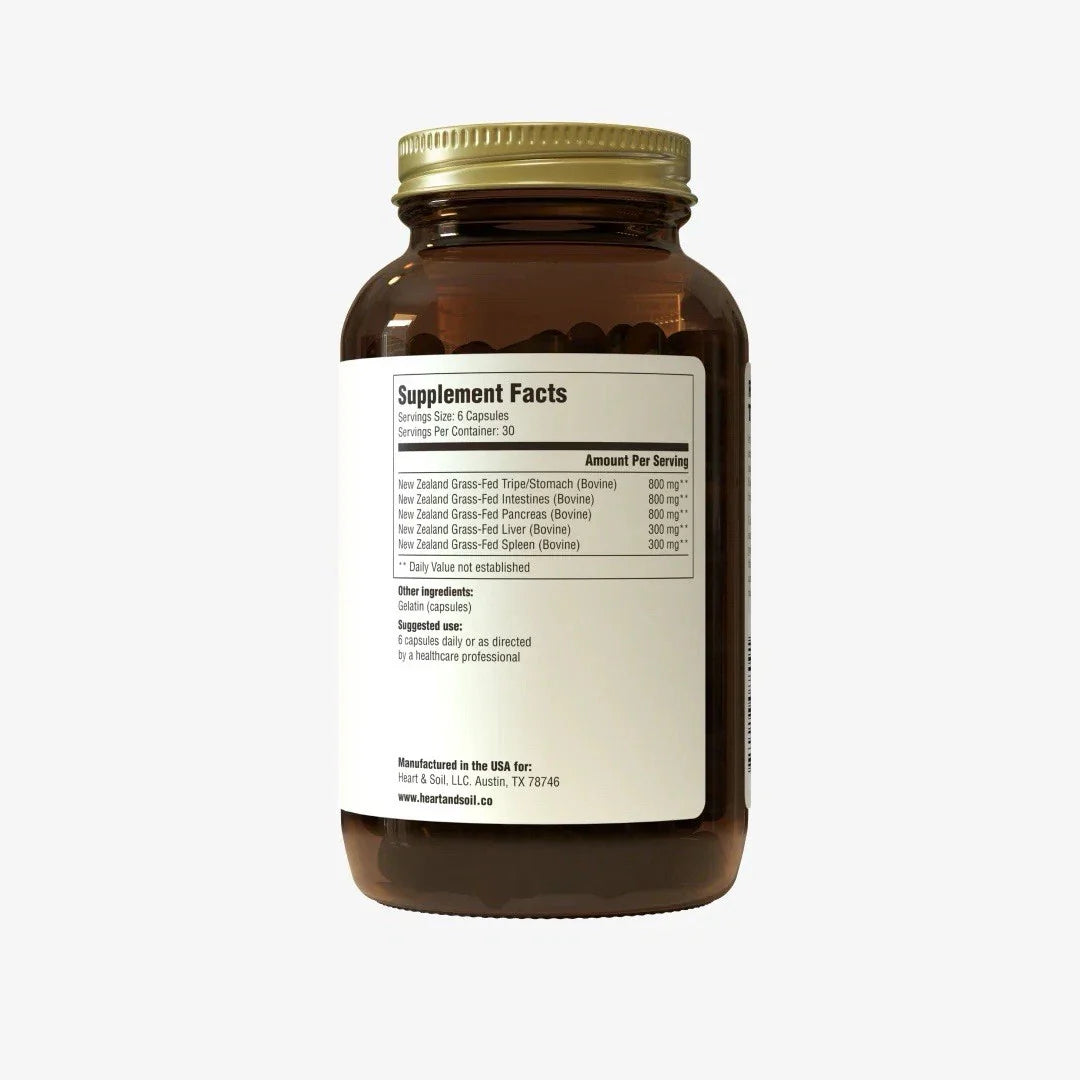 Heart & Soil Gut Digestion  180 Capsules 2Pack! 360 Capsules Total