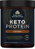 Ancient Nutrition Keto Protein Powder, Chocolate Flavor, 17 Servings (1.25 lbs)
