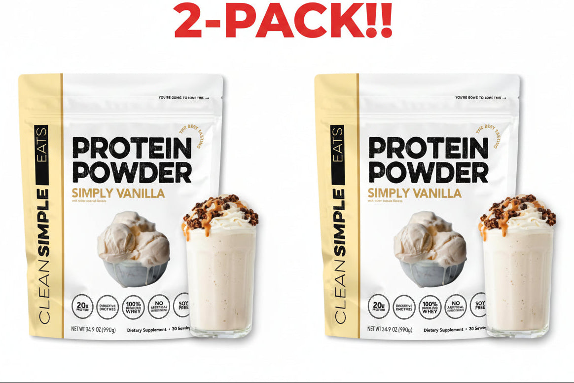 Clean Simple Eats Whey Protein Powder Simply Vanilla 34.9oz (990g) 2Pack!  69.8 oz Total