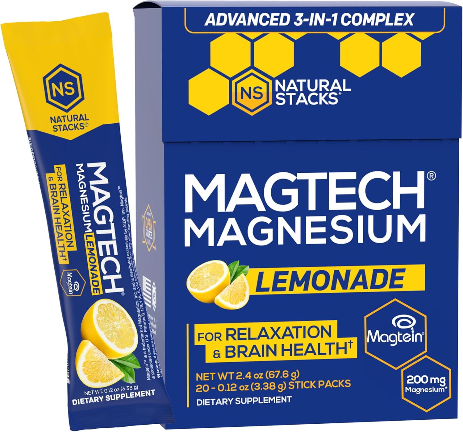 MagTech Magnesium Lemonade 20x 0.12 oz Total  2.4 oz