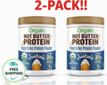 Orgain x JUSTIN’S Organic Plant & Nut Butter Protein Powder, 13.28 oz (2 Pack), Vanilla Almond Butter – Double Pack!