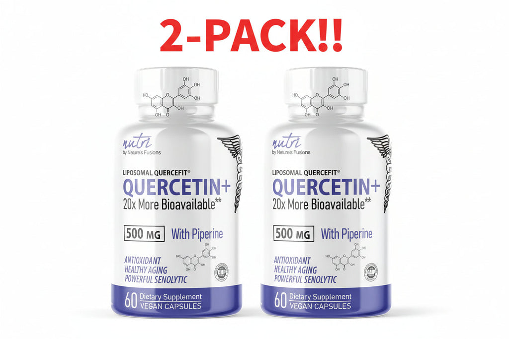 Nature's Fusions Nutri Quercetin+ With  Piperine 500mg 60 Vegan Capsules 2Pack! 120 Capsules Total