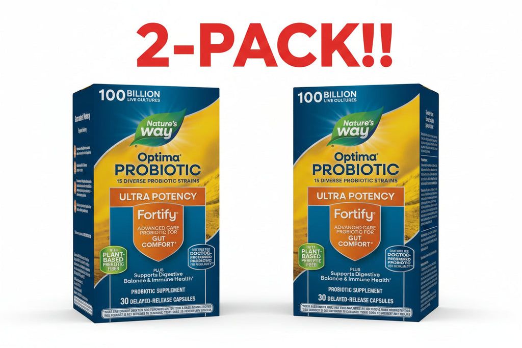 Nature's Way Fortify Optima Probiotic 60 Delayed-Release Capsules 2Pack! 120 Capsules Total