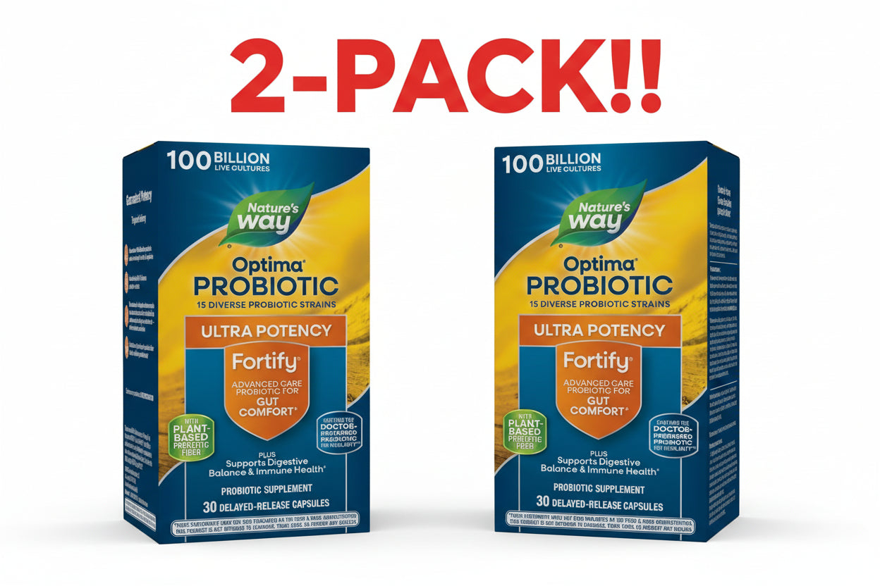 Nature's Way Fortify Optima Probiotic 60 Delayed-Release Capsules 2Pack! 120 Capsules Total