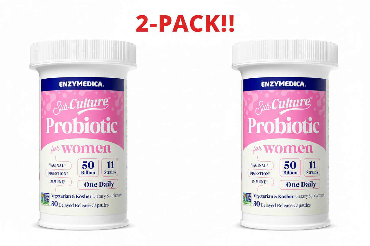 Enzymedica Subculture Probiotic for Women 30 Veggie Capsules 2Pack! 60 Capsules Total