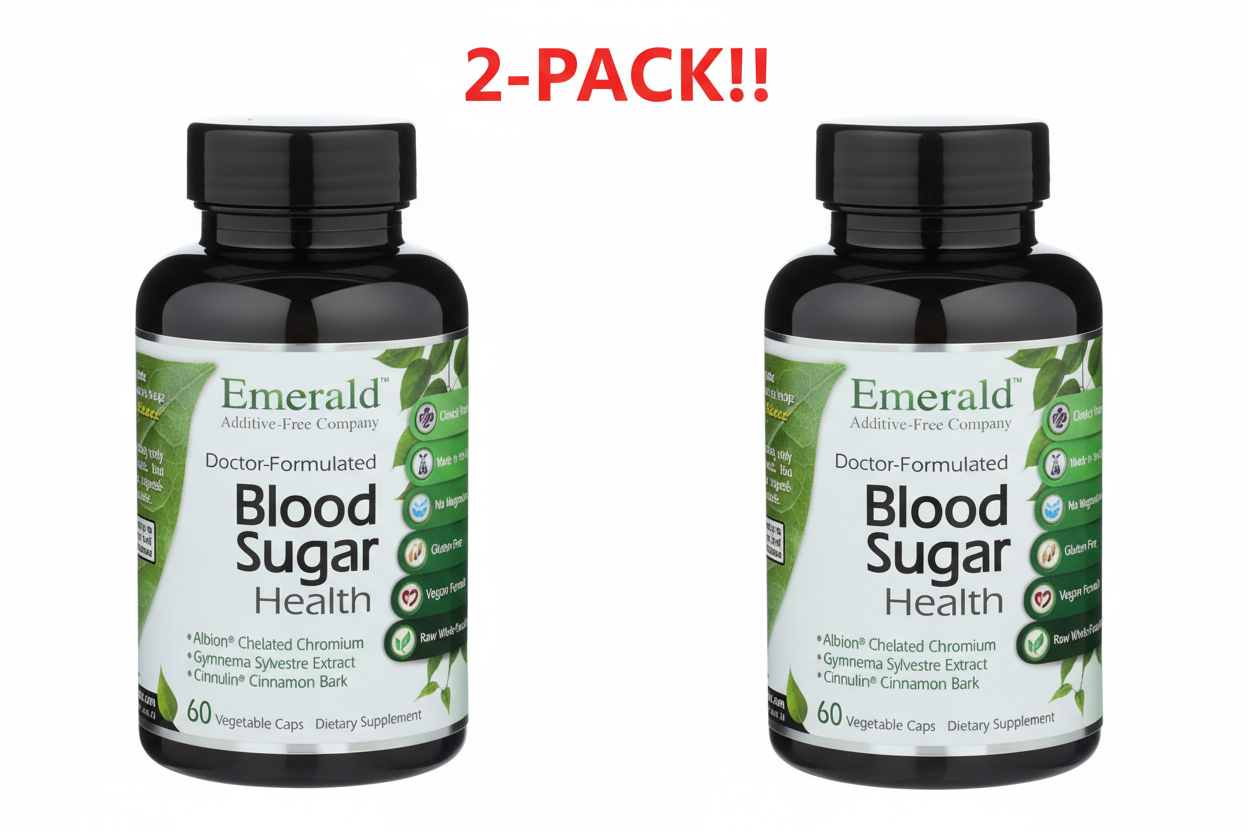 Emerald  Blood Sugar Health 60 Vegetable Capsules 2Pack! 120 Capsules Total