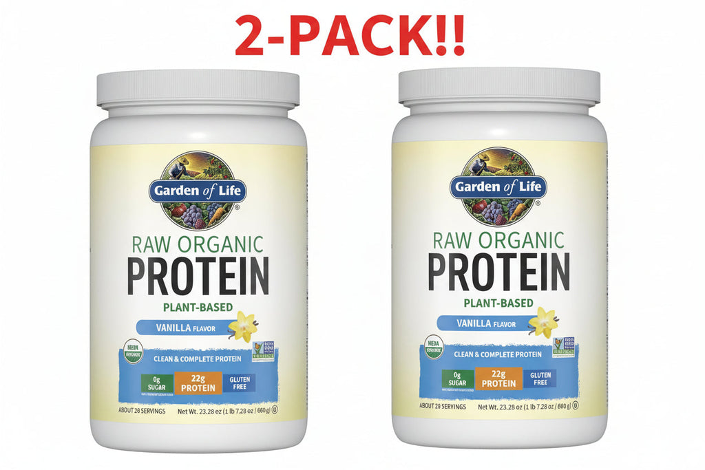 Garden of Life Raw Organic Plant Based Protein Vanilla 1.5 lb 2Pack! 3 lb Total