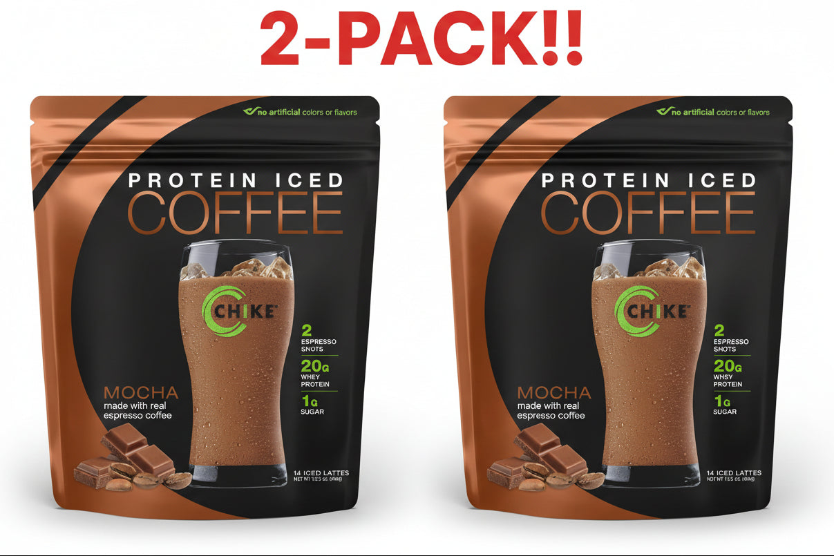 Chike Protein Iced Coffee Mocha 15.3oz (434g) 2 Pack! 28 Servings Total