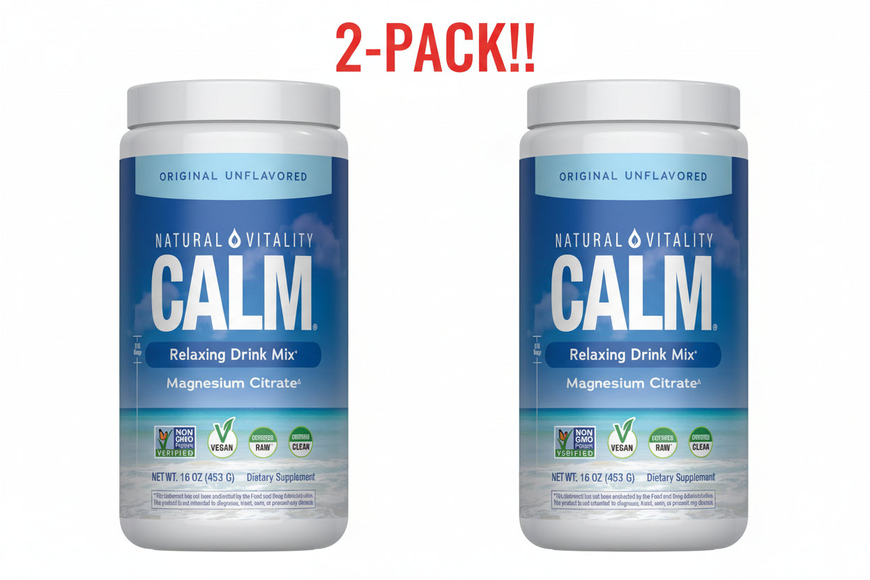 Natural Vitality Calm Original Unflavored 16 oz 2Pack! 32 oz Total