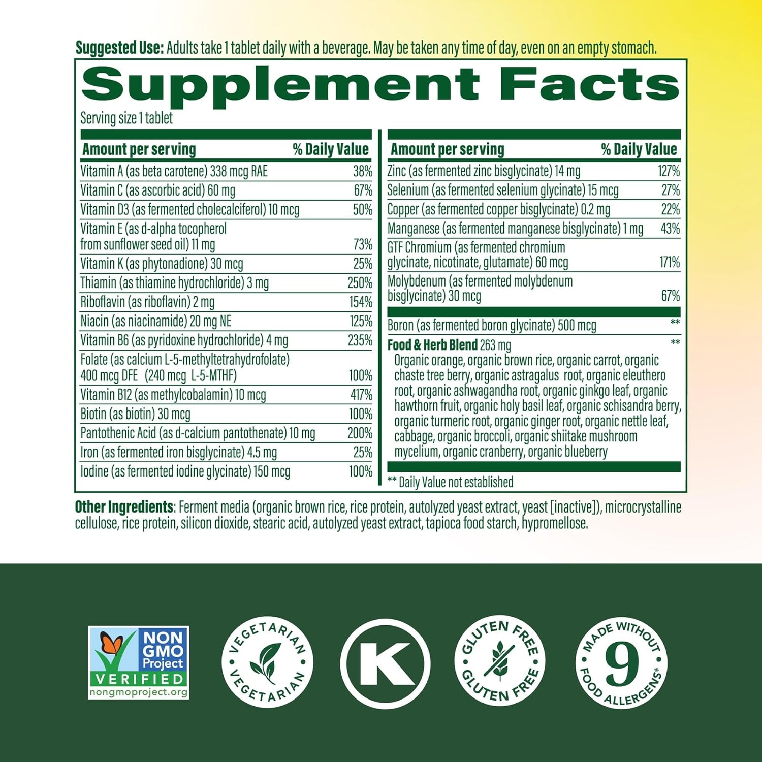 MegaFood Women's 40+ One Daily  60 Tablets 2Pack! 120 Tablets Total