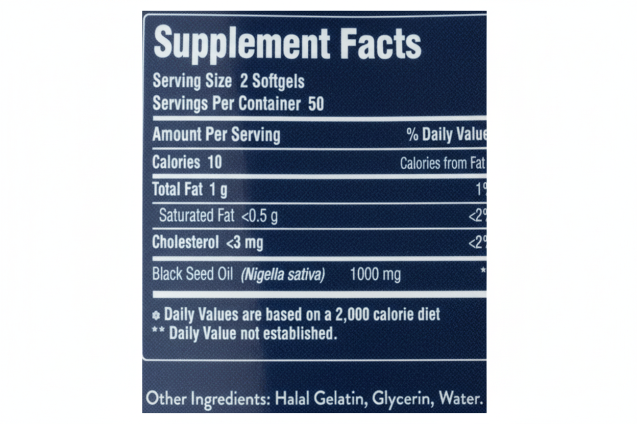 Health Logics Black Seed Oil 100 Soft Gels