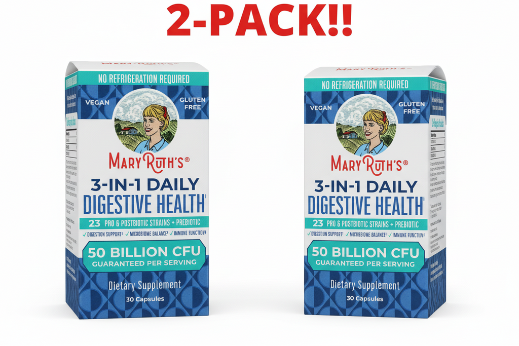 MaryRuth's 3-in-1 Daily Digestive Health 30 Capsules 2Pack! 60 Capsules Total
